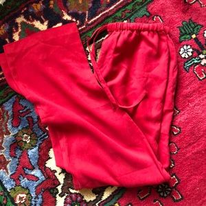 100% silk drawstring vintage pants